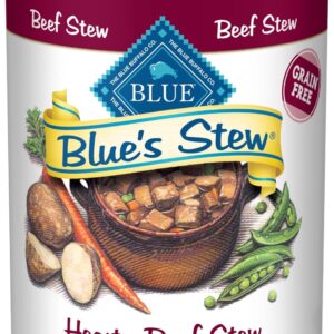 blue buffalo blue's stew grain free wet dog food, made with natural ingredients.