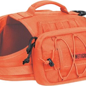 onetigris dog backpack for medium & large dogs, mammoth nylon dog pack tactical backpack harness with side pockets for hiking walking training running
