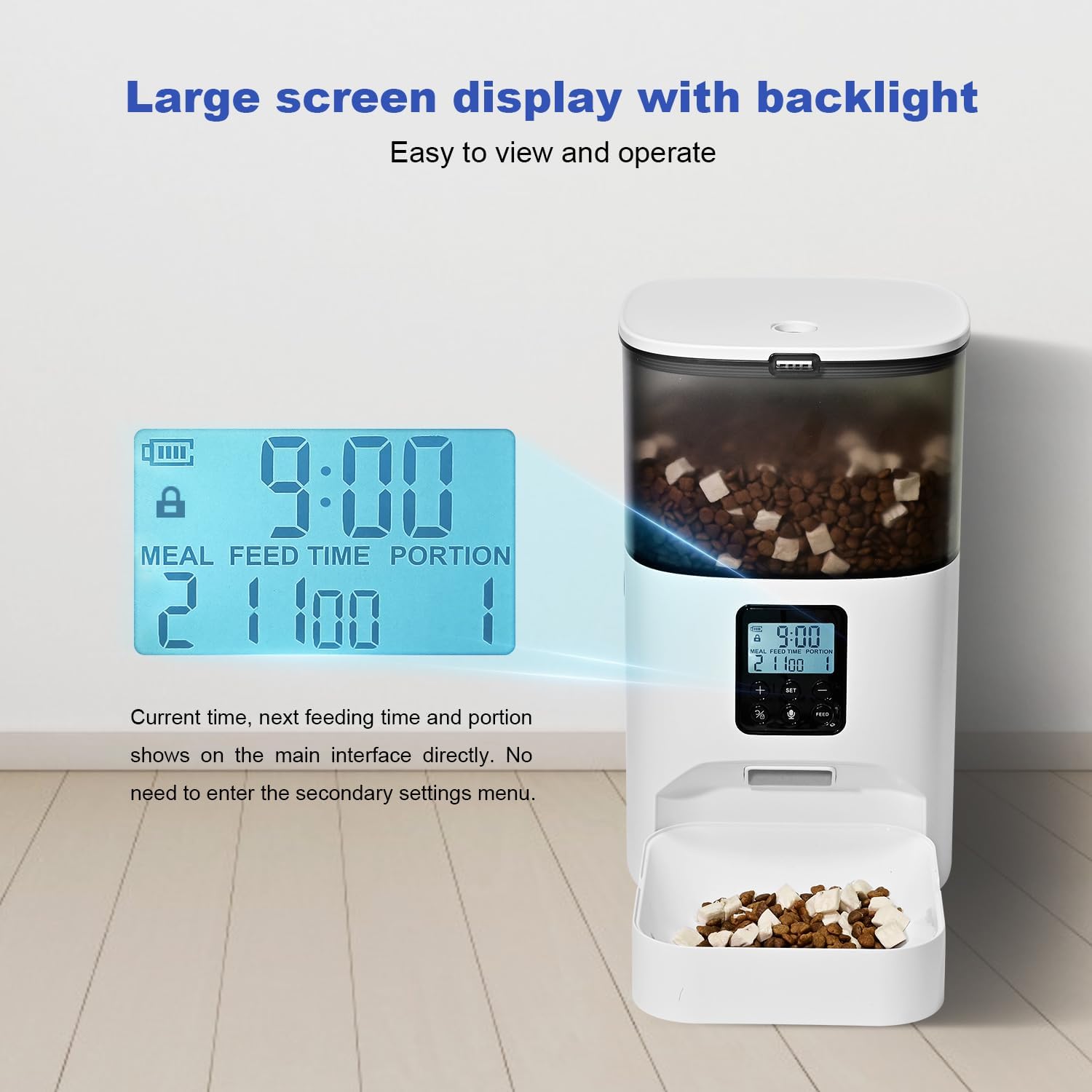 automatic cat feeder, 4l cat food dispenser with 10s voice recorder, pet feeder up to 8 meals per day, timed dog feeder with dry food sealed ring (white, 4l basic) automatic cat feeder, 4l cat food dispenser with 10s voice recorder, pet feeder up to 8 meals per day, timed dog feeder with dry food sealed ring (white, 4l basic)