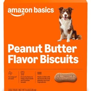 Home Amazon Basics Peanut Butter Flavor Biscuits Dog Treats 5 lb. Box