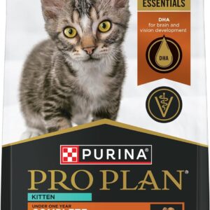 purina pro plan kitten dry food complete essentials shredded blend chicken and rice formula 12.5 lb. bag