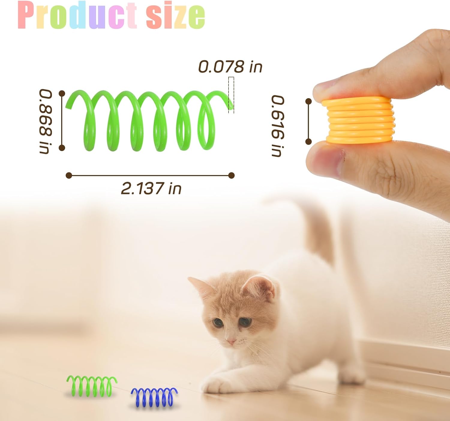 andiker interactive cat spiral creative spring toy to kill time and keep fit, sturdy and heavy plastic for swatting, biting, hunting kitten toys, colorful, 12 pcs andiker interactive cat spiral creative spring toy to kill time and keep fit, sturdy and heavy plastic for swatting, biting, hunting kitten toys, colorful, 12 pcs