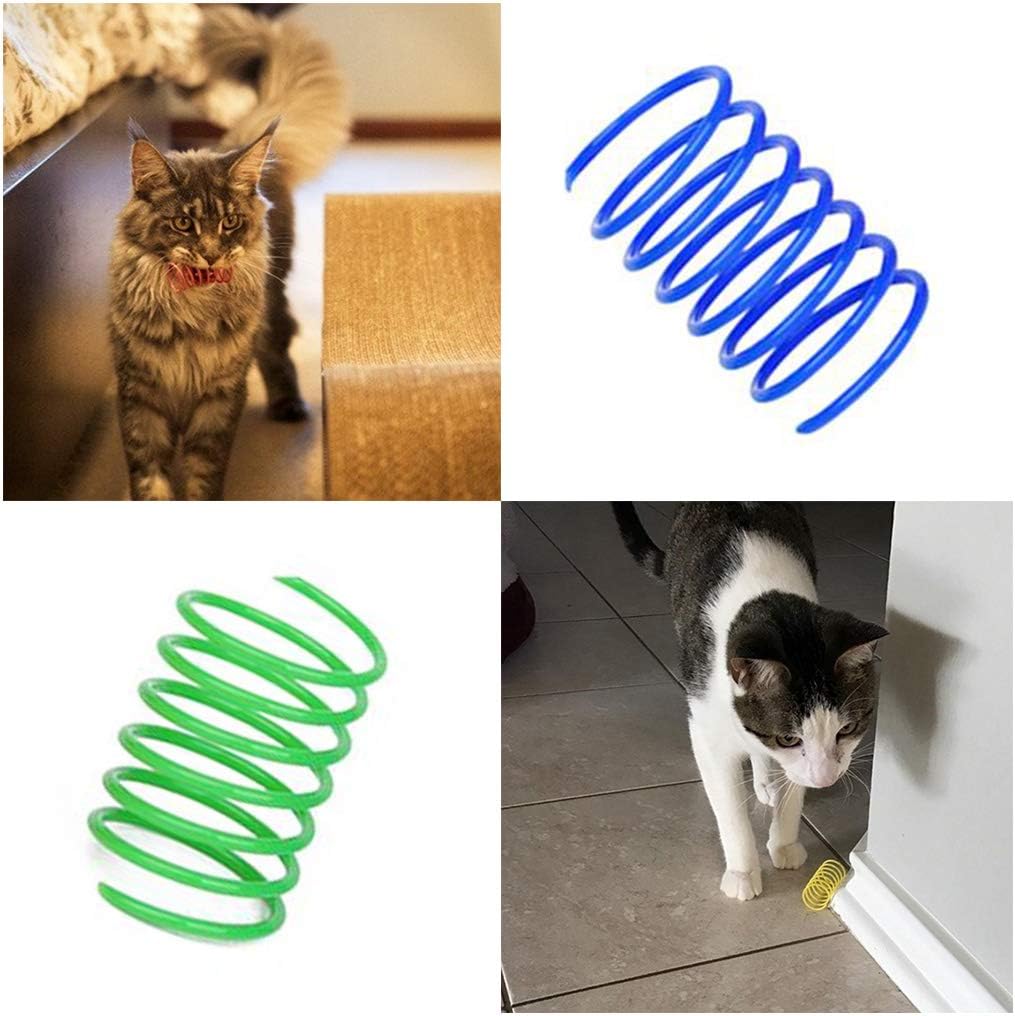 andiker interactive cat spiral creative spring toy to kill time and keep fit, sturdy and heavy plastic for swatting, biting, hunting kitten toys, colorful, 12 pcs andiker interactive cat spiral creative spring toy to kill time and keep fit, sturdy and heavy plastic for swatting, biting, hunting kitten toys, colorful, 12 pcs
