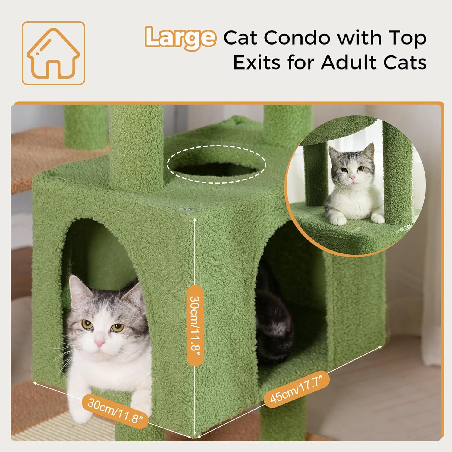 72” cat tree for large cats big cat tower with enlarged hammock 21.6x17.7” spacious cats condo house and roomy top bed and multiple scratch posts for indoor adult cats (green, xlarge 72) 72” cat tree for large cats big cat tower with enlarged hammock 21.6x17.7” spacious cats condo house and roomy top bed and multiple scratch posts for indoor adult cats (green, xlarge 72)