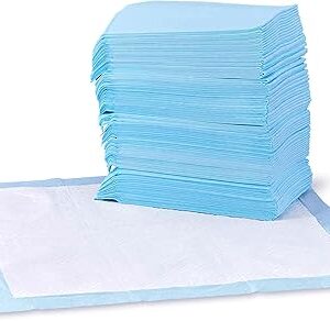 Home Amazon Basics Dog and Puppy Pee Pads, 5-Layer Leak-Proof Super Absorbent, Quick-Dry Surface, Potty Training, Regular (22x22"), 100 Count, Blue & White